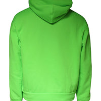 Dolce & Gabbana Green Logo Hooded Pullover Sweatshirt Sweater