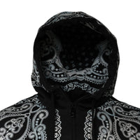 Dolce & Gabbana Black White Bandana Hooded Sweatshirt Sweater