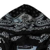 Dolce & Gabbana Black White Bandana Hooded Sweatshirt Sweater