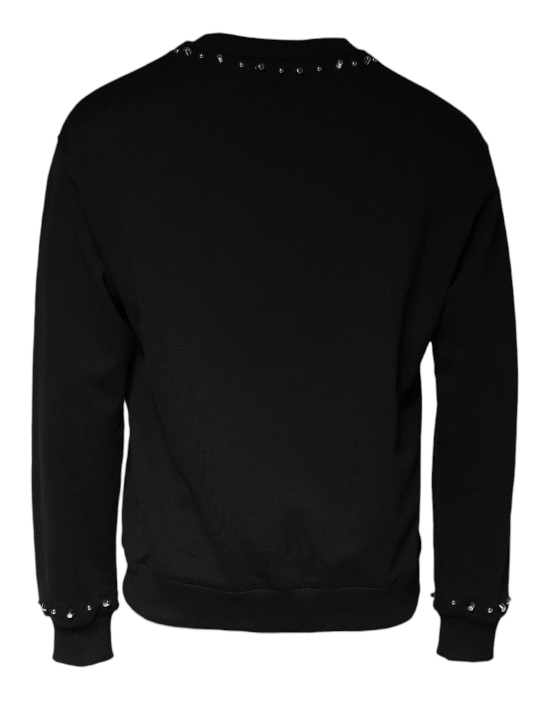 Dolce & Gabbana Black Logo Stud Pullover Sweatshirt Sweater