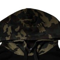 Dolce & Gabbana Black Camouflage Hooded Sweatshirt Sweater