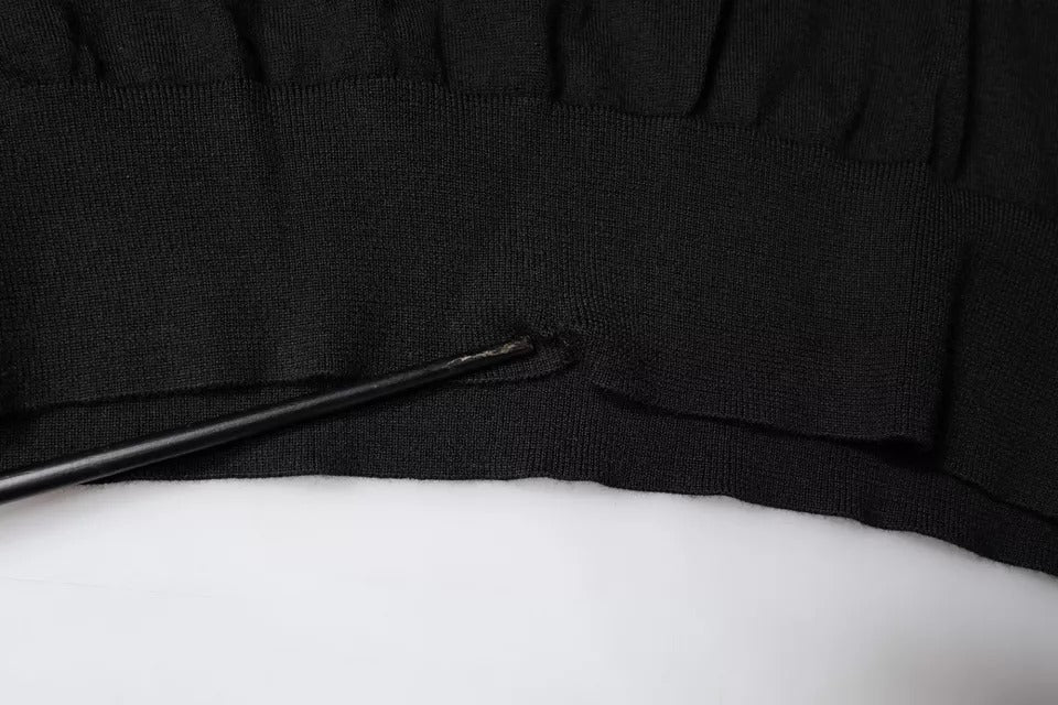 Dolce &amp; Gabbana Black Long Sleeve Turtleneck Men Pullover Sweater