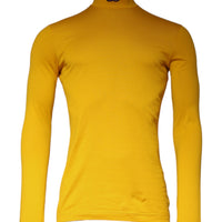 Dolce & Gabbana Yellow DG Long Sleeve Turtleneck Pullover Sweater