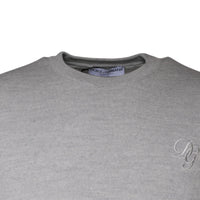 Dolce & Gabbana Light Gray Wool Crew Neck Pullover Sweater