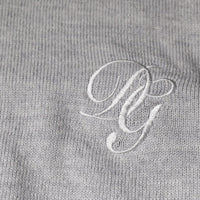 Dolce & Gabbana Light Gray Wool Crew Neck Pullover Sweater