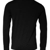 Dolce & Gabbana Black Crown Heart Crew Neck Pullover Sweater