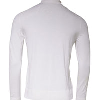 Dolce & Gabbana White Long Sleeve Turtleneck Men Pullover Sweater