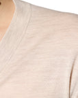 Dolce & Gabbana Beige Cashmere Button Down Cardigan Sweater