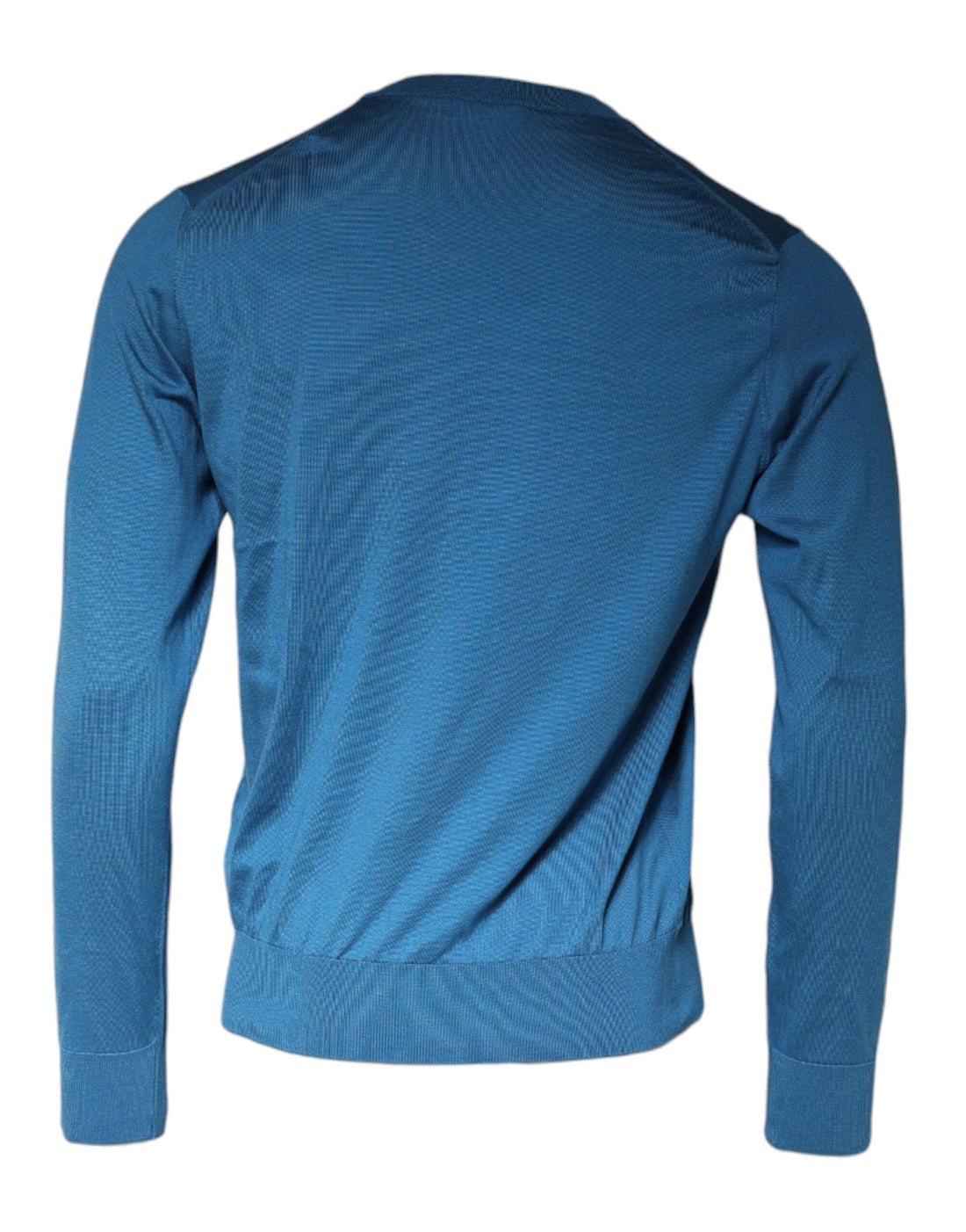 Dolce & Gabbana Blue Long Sleeve Crew Neck Pullover Sweater