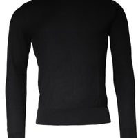 Dolce & Gabbana Black Long Sleeve Crew Neck Pullover Sweater