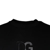 Dolce & Gabbana Black DG Logo Cotton Men Sweatshirt Sweater