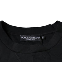 Dolce & Gabbana Black DG Logo Cotton Men Sweatshirt Sweater