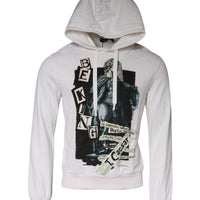 Dolce & Gabbana White Caesar Cotton Hooded Pullover Sweater