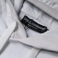 Dolce & Gabbana White Caesar Cotton Hooded Pullover Sweater