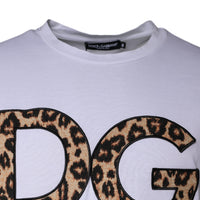 Dolce & Gabbana White DG Logo Cotton Shorts Sleeves T-shirt