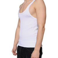 Dolce & Gabbana White Tank Sleeveless Round Neck T-shirt