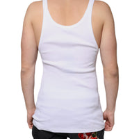 Dolce & Gabbana White Tank Sleeveless Round Neck T-shirt