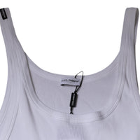 Dolce & Gabbana White Tank Sleeveless Round Neck T-shirt