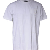 Dolce & Gabbana White Embossed Logo Crew Neck T-shirt