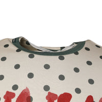 Dolce & Gabbana Beige Graphic Print Polka Dot Cotton T-shirt