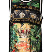 Dolce & Gabbana Multicolor Tropical Sleeveless Tank T-shirt