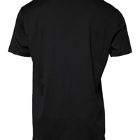 Dolce & Gabbana Black Cotton Shorts Sleeves Crewneck T-shirt