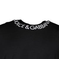 Dolce & Gabbana Black Logo Shorts Sleeves Crewneck T-shirt