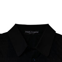 Dolce & Gabbana Multicolor Silk Button Down Collared T-shirt