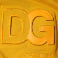 Dolce & Gabbana Mustard Embossed Logo Crew Neck T-shirt