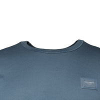 Dolce & Gabbana Blue Cotton Round Neck Short Sleeve T-shirt