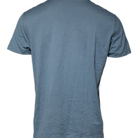 Dolce & Gabbana Blue Cotton Round Neck Short Sleeve T-shirt