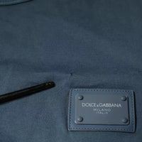 Dolce & Gabbana Blue Cotton Round Neck Short Sleeve T-shirt