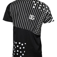 Dolce & Gabbana Black Cotton Polka Dots Round Neck T-shirt