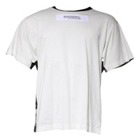 Dolce & Gabbana White Camouflage Cotton Round Neck T-shirt