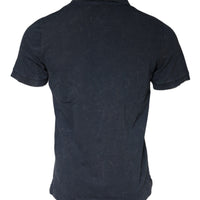 Dolce & Gabbana Dark Blue Logo Button Collared Polo T-shirt