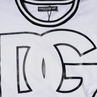 Dolce & Gabbana White Logo Print Crew Neck T-shirt