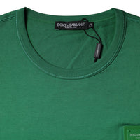 Dolce & Gabbana Green Cotton Round Neck Short Sleeve T-shirt