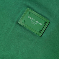 Dolce & Gabbana Green Cotton Round Neck Short Sleeve T-shirt