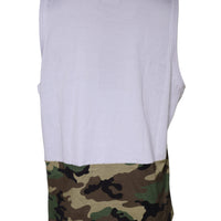 Dolce & Gabbana White Camouflage Tank Sleeveless T-shirt