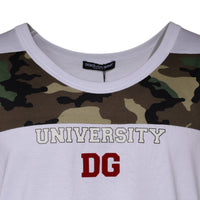 Dolce & Gabbana White Camouflage Tank Sleeveless T-shirt