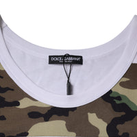 Dolce & Gabbana White Camouflage Tank Sleeveless T-shirt