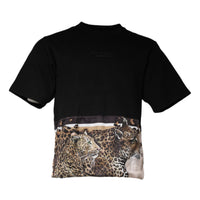 Dolce & Gabbana Black Leopard Cotton Short Sleeves T-shirt