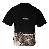 Dolce & Gabbana Black Leopard Cotton Short Sleeves T-shirt