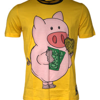 Dolce & Gabbana Yellow 2019 Year Of The Pig Short Sleeves T-shirt