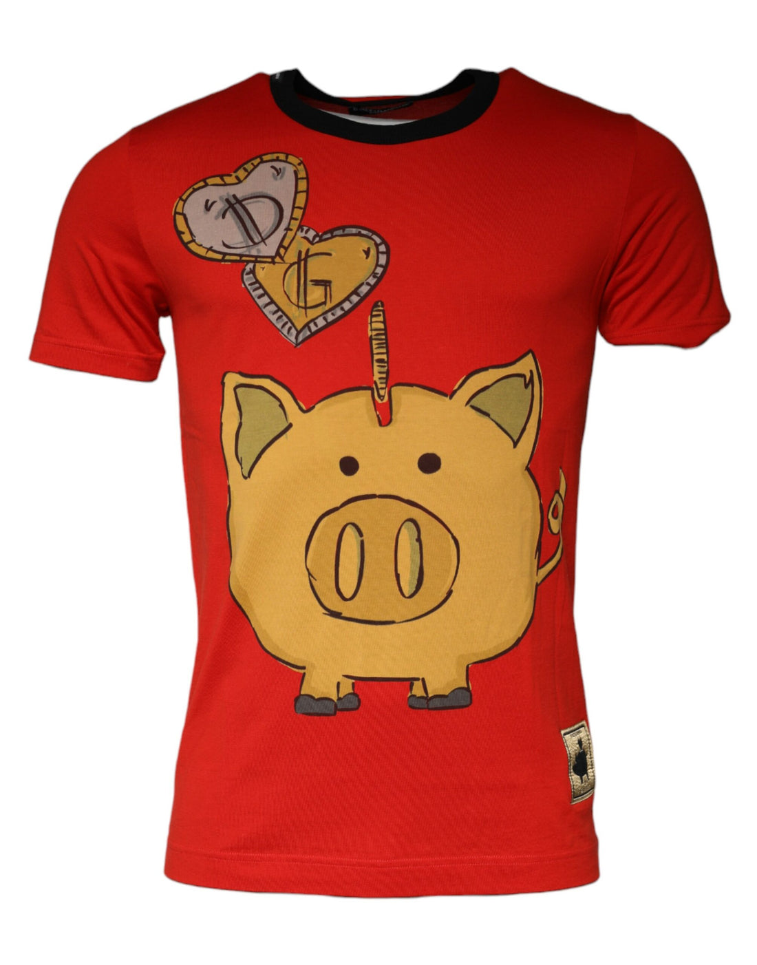 Dolce & Gabbana Red 2019 Year Of The Pig Short Sleeve T-shirt