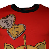 Dolce & Gabbana Red 2019 Year Of The Pig Short Sleeve T-shirt