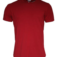 Dolce & Gabbana Red Cotton Round Neck Short Sleeve T-shirt