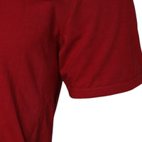 Dolce & Gabbana Red Cotton Round Neck Short Sleeve T-shirt