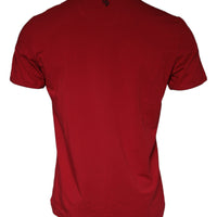 Dolce & Gabbana Red Cotton Round Neck Short Sleeve T-shirt