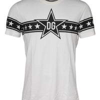 Dolce & Gabbana White DG Stars Print Cotton T-shirt